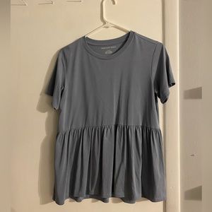 American Eagle - Babydoll Tee - Blue - Size Small